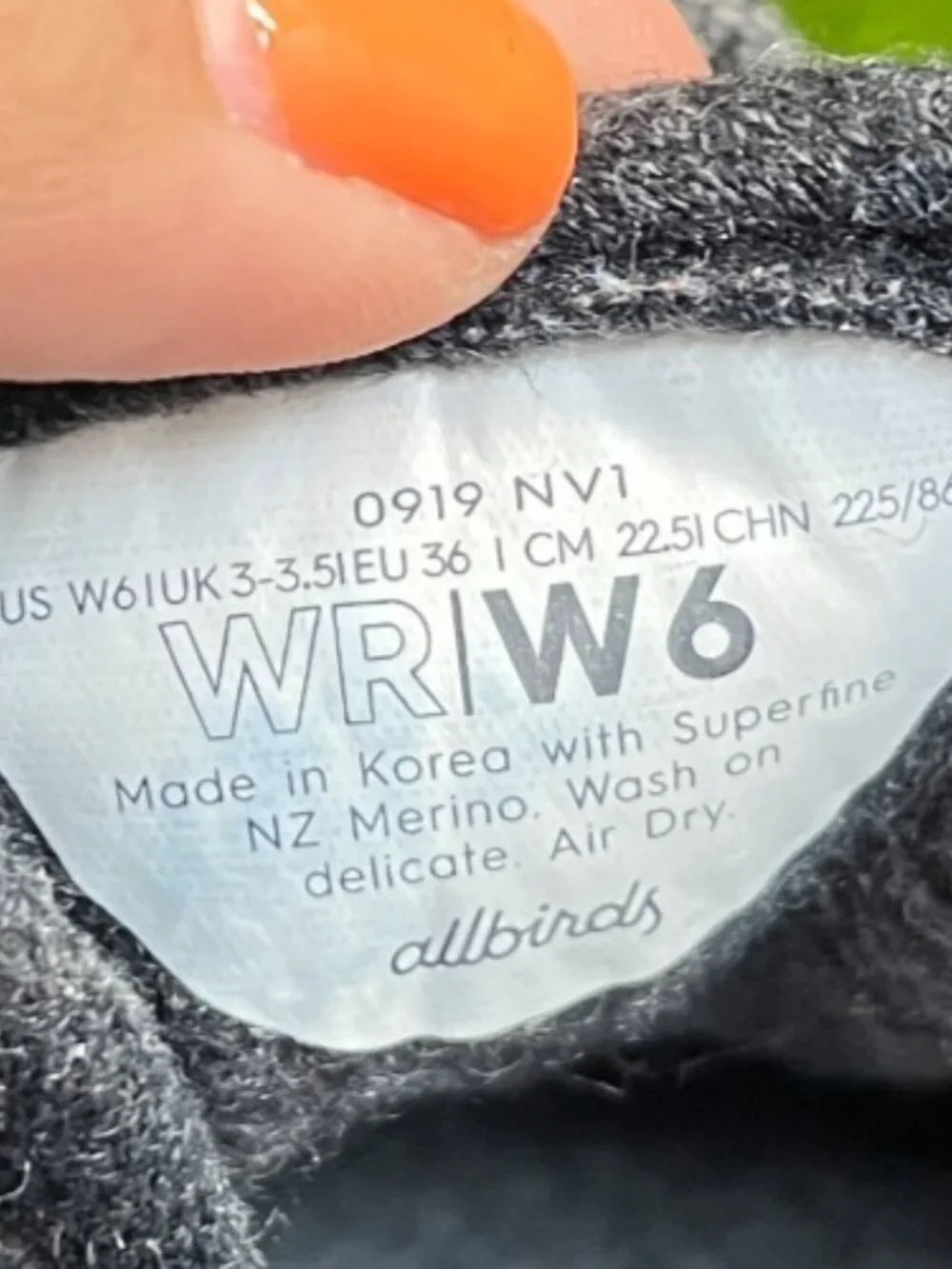Allbirds‎ Wool Runners Womens Size 6 Black Outdoor Walking Shoes Sneakers